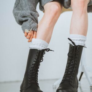 516 aka High Aviator Boots – Black