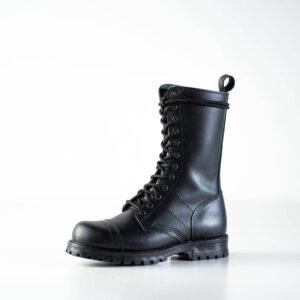 516 aka High Aviator Boots – Black
