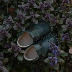 Leather Kids’ Shoes Lusti – Dark Green