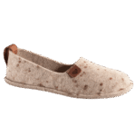 Natural felt and rubber sole slippers Toku - Beige