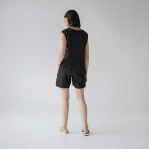 Linen Verbena Pyjama Set – Black