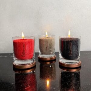 Unscented Powder Candle in Glass – Black 160g