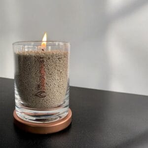 Unscented Powder Candle in Glass – Olive Green 160g