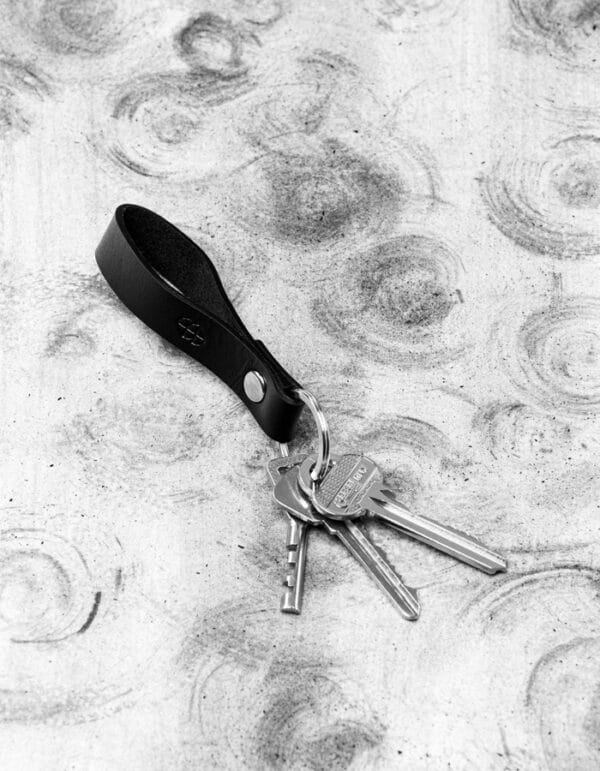 Close to You Leather Keychain – Black