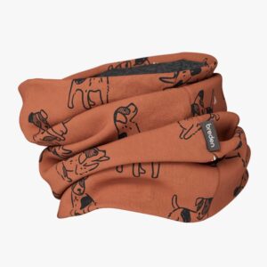 Kids Merino Neck Tube MOKKA - Copper Dogs