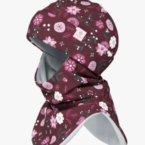 Thermal Fleece Balaclava For Kids FRODE - Winter Flowers