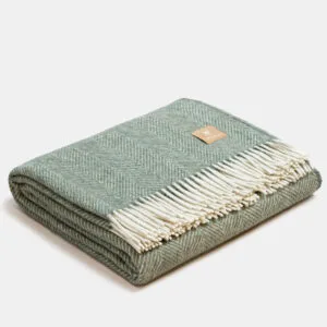 Natural Alpaca Wool Throw – Classic Fishbone
