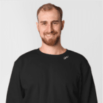 Embroidered Collar Organic Cotton Sweatshirt "Isa" (EE)
