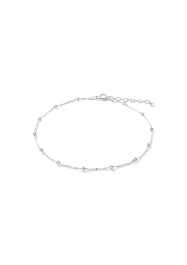 Mini Bubble Anklet – Silver