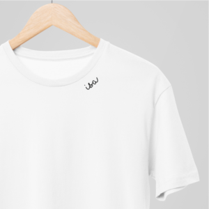 Embroidered Collar Organic Cotton T-shirt "Dad"