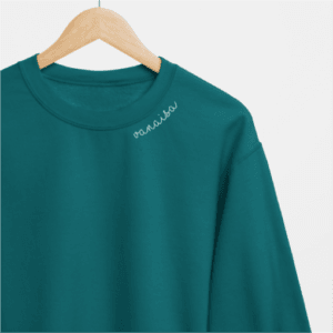 Embroidered Collar Organic Cotton Sweatshirt “Vanaisa” (EE)