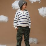 100% Baby Alpaca Cable Hat for Kids - Botanical Green