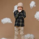 100% Baby Alpaca Cable Hat for Kids - Wheat