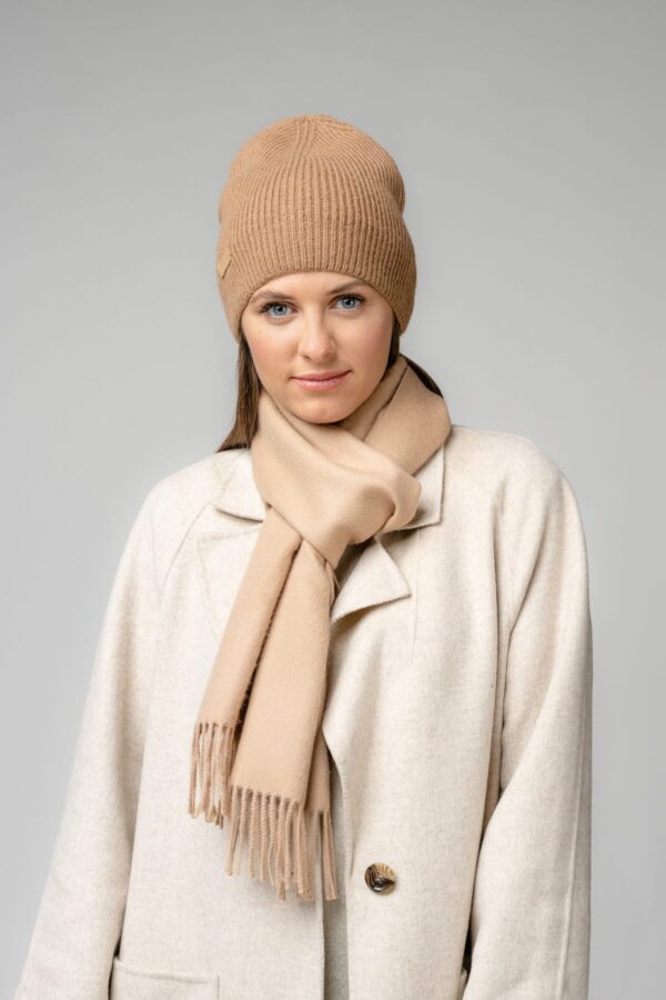 Natural Baby Alpaca Wool Scarf – Exclusive 180