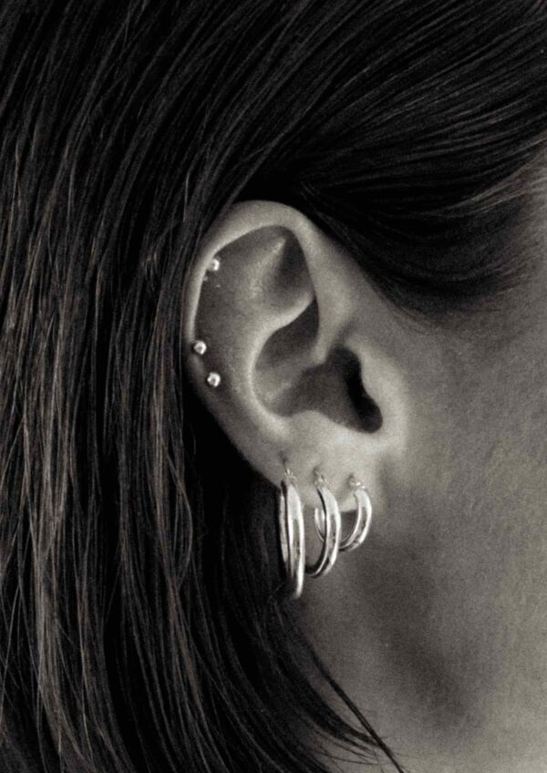 Ella Hoops Earrings – Silver