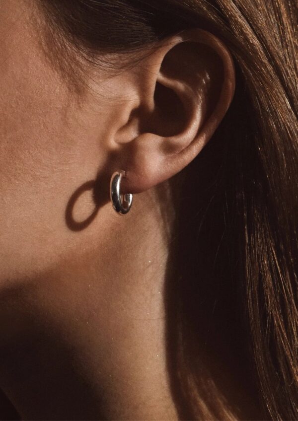 Ella Hoops Earrings – Silver