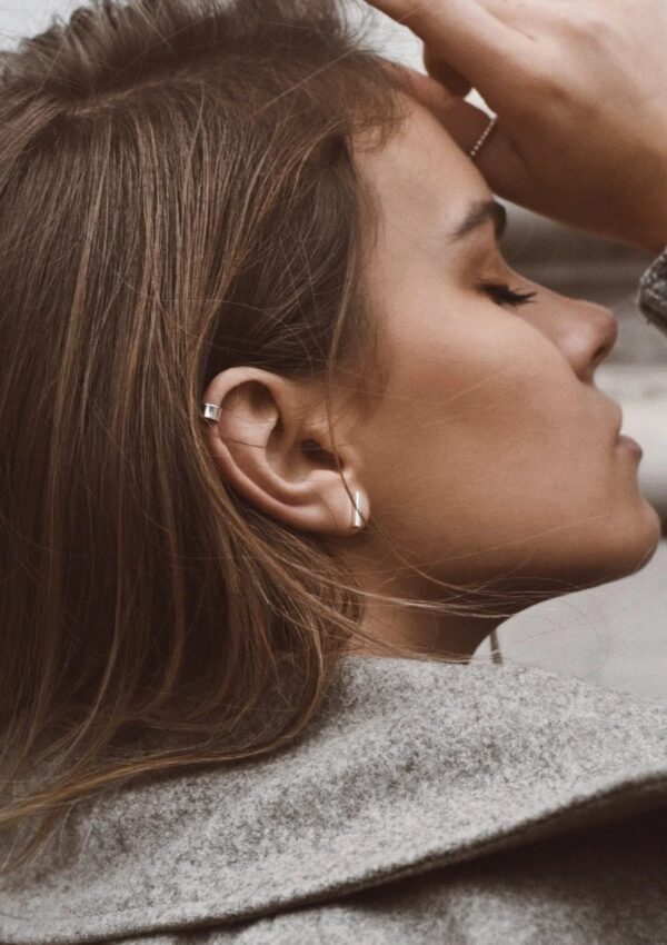 Flat Upper Ear Cuff – Silver