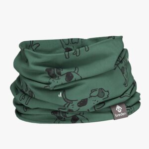 Kids Neck Tube For Autumn And Spring TOBIAS - Green Dogs