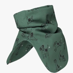 Kids Neck Warmer For Autumn And Spring TARON - Green Dogs