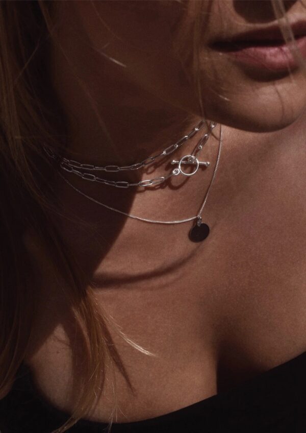 Paper Clip Choker – Silver