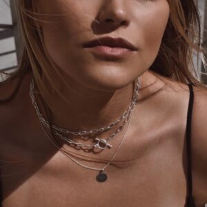 Paper Clip Choker – Silver