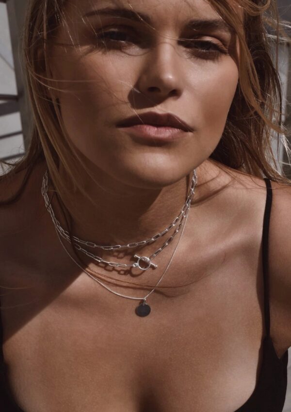 Paper Clip Choker – Silver