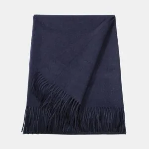 Natural Baby Alpaca Maxi-Scarf with Fringes