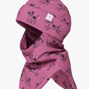 Spring-Fall Kids Balaclava BREDEN - Pink Dogs