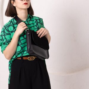 ASTORIA handbag – Black Suede