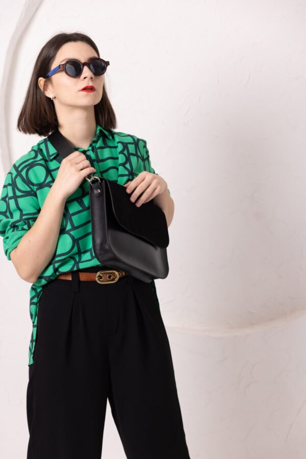 ASTORIA handbag – Black Suede