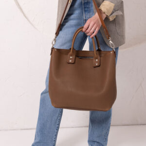 MIGLE Leather Handbag – Cappuccino