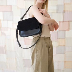 ASTORIA handbag – Black Suede