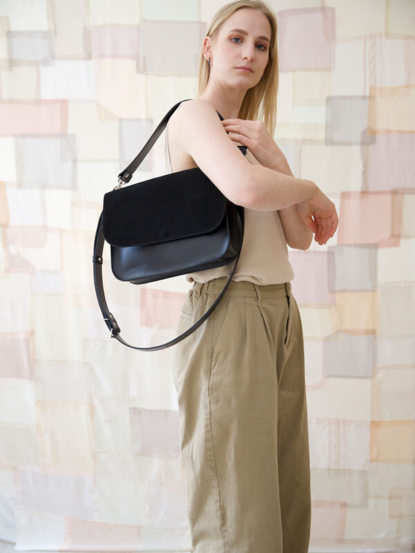 ASTORIA handbag – Black Suede