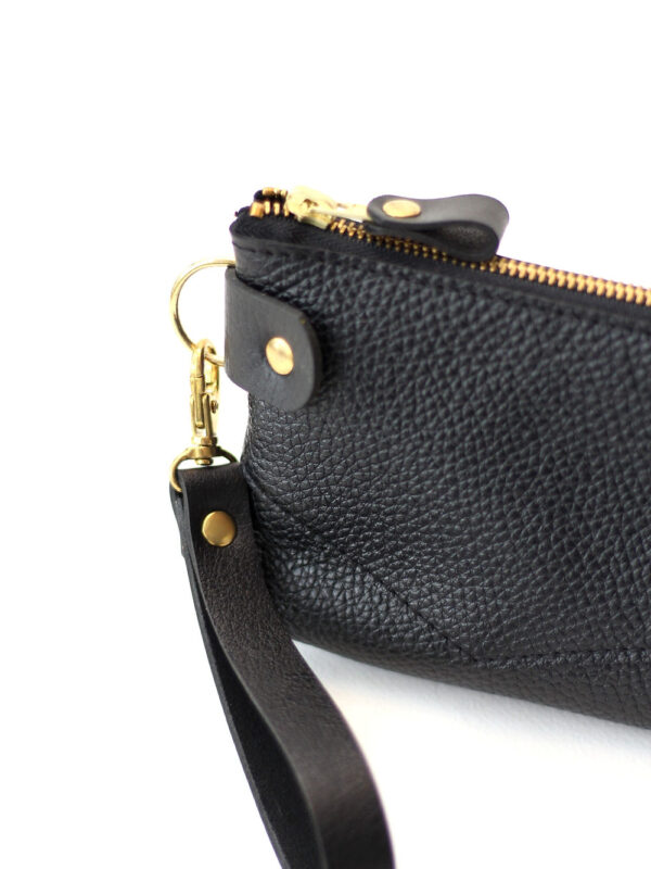 POUCH Wallet – Black with Golden details