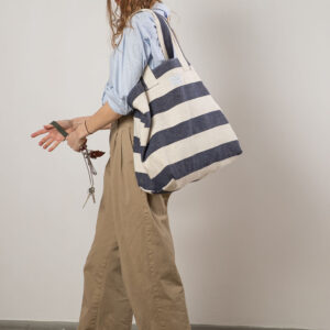 BEACH BAG – Reclaimed stripe canvas