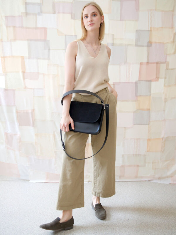 ASTORIA handbag – Black Suede