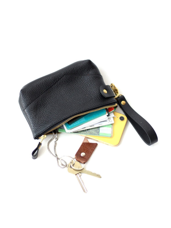 POUCH Wallet – Black with Golden details