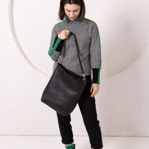 ADDISON Leather Tote – Black