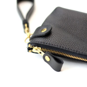 POUCH Wallet – Black with Golden details
