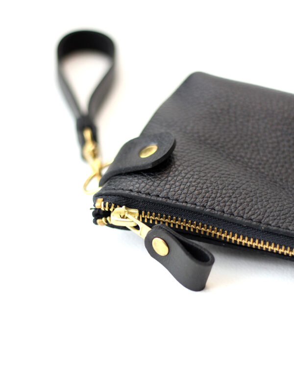 POUCH Wallet – Black with Golden details