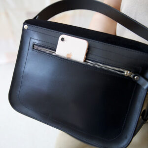 ASTORIA handbag – Black Suede