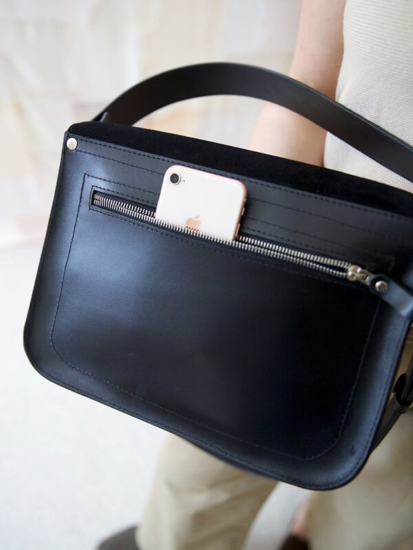 ASTORIA handbag – Black Suede