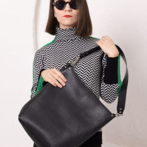 ADDISON Leather Tote – Black