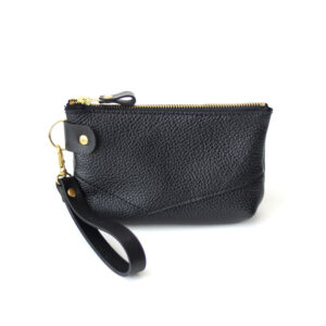 POUCH Wallet – Black with Golden details