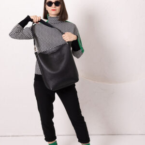 ADDISON Leather Tote – Black