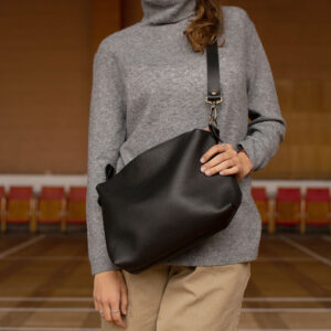 ROBIN Leather Handbag Large – Black