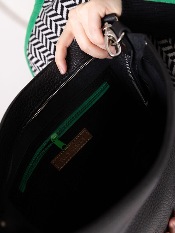 ADDISON Leather Tote – Black
