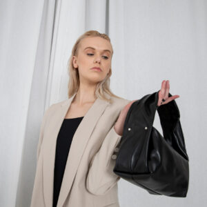 Soft Leather Baguette Handbag Luna