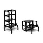 STEP'n'SIT® Convertible 2-in-1 Helper Tower/Table - Black
