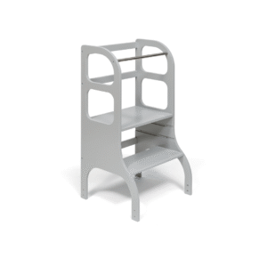 STEP UP Adjustable Height Helper Tower With Suppport Legs - Grey